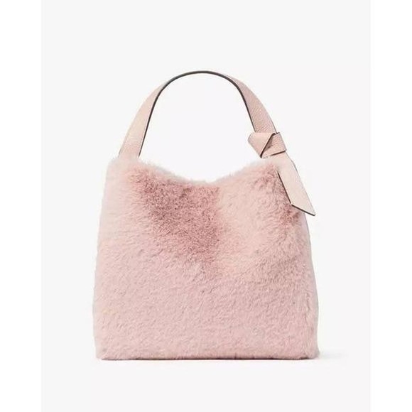 Kate Spade Knott Faux Fur Leather Blush Pink Crossbody/Shoulder Bag - Picture 5 of 8